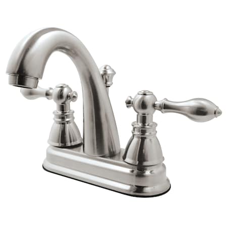 Fauceture 4" Centerset Bathroom Faucet W/ Pop-Up, Brushed Nickel FSY5618ACL